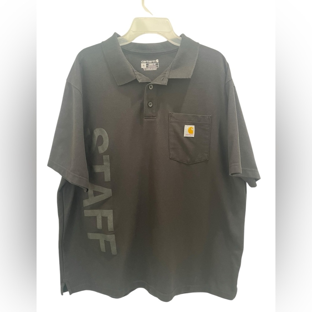 Carhartt Staff Black Polo Shirt with Pocket